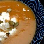 Velouté de potiron et châtaignes au chavignol 0