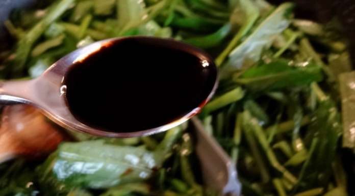 Wok de liserons d'eau et soja 6