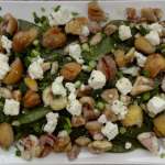 Salade de pois gourmands, chataigne et feta 0