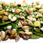 Salade de pois gourmands, chataigne et feta 7