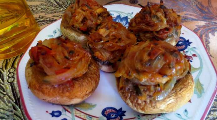champignons farcis aux légumes 