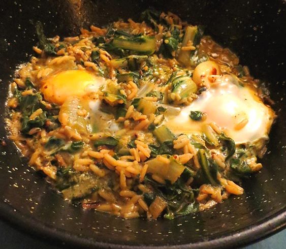 recettes albanaises épinards riz et oeuf