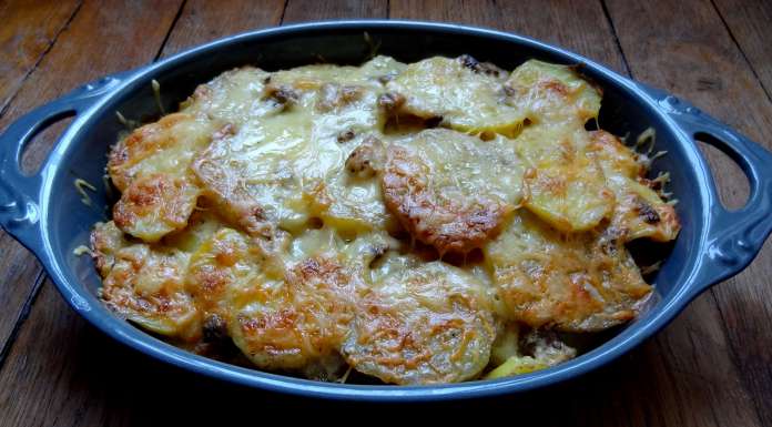 Gratin De Patate Douce Et Pommes De Terre Aux Champignons Des Bois