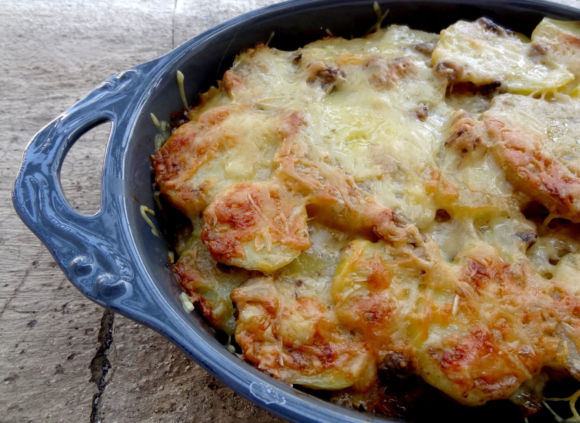 Gratin De Patate Douce Et Pommes De Terre Aux Champignons Des Bois