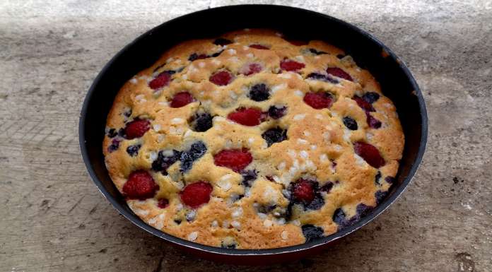 Gâteau tendre aux fruits rouges