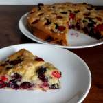 Gâteau tendre aux fruits rouges