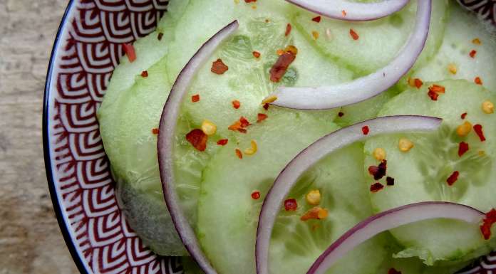 salade de concombre pimentée