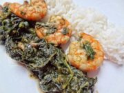 Sauce épinards crevettes et poisson fumé (Gabon)
