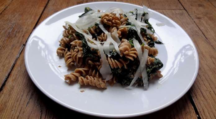 pâtes aux noix épinards et parmesan