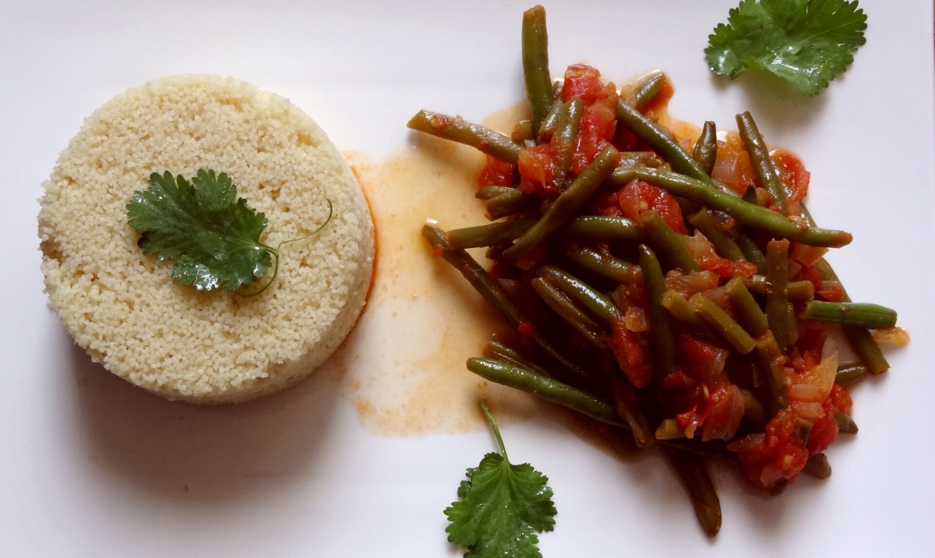 haricots verts à la tomate