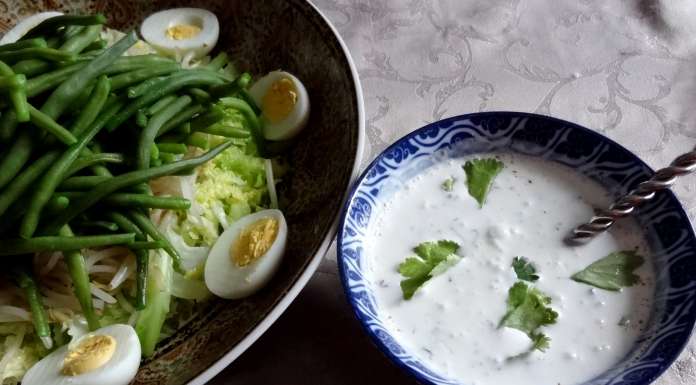Salade de légumes sauce coco 