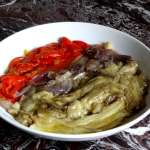 Salade d&rsquo;aubergines, poivrons, oignons 0