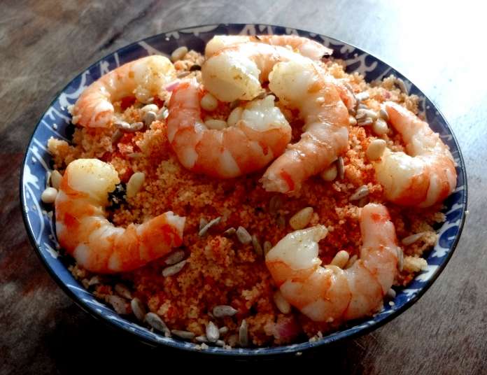 Taboulé aux crevettes
