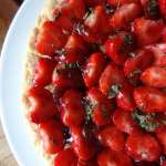 Tarte aux fraises à la menthe 0