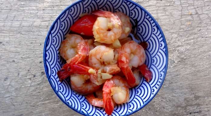 crevettes au caramel
