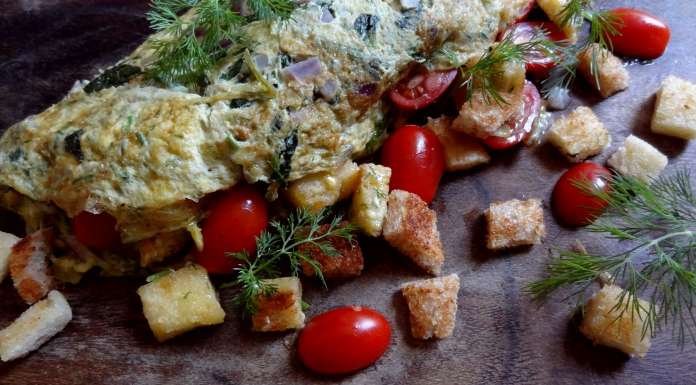 omelette aux fanes de radis