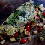 Omelette aux fanes de radis