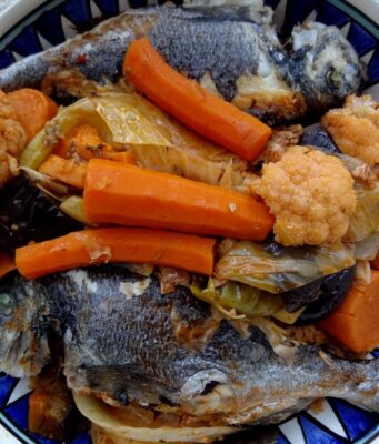 Riz aux poissons et légumes – Thiéboudiène (Mauritanie)