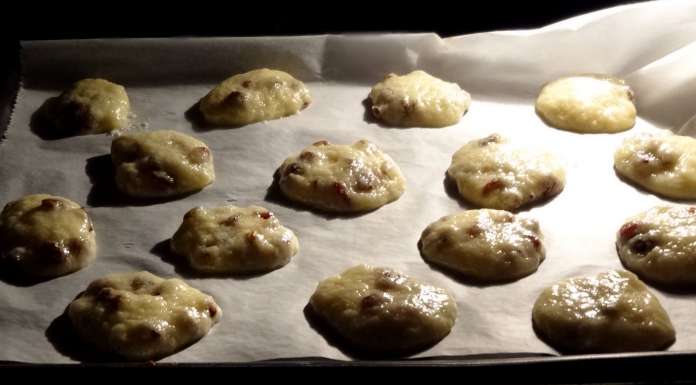 Biscuits crème fraîche raisins secs