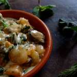 Crevettes et moules à la crème aux herbes 0