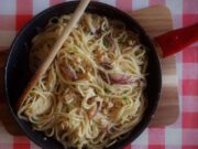 Pâtes à l’avocat (plat végétal)