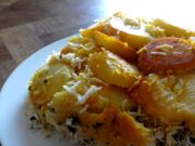 Riz et tadig de pommes de terre (Iran)