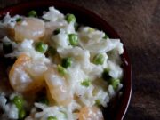 Faux risotto aux crevettes et petits pois