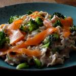 Tagliatelles au saumon fumé et brocolis 0