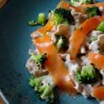 Tagliatelles au saumon fumé et brocolis