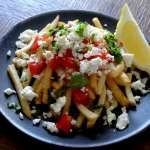 Frites à la feta tomate et citron 0