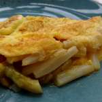 Omelette aux asperges glacées