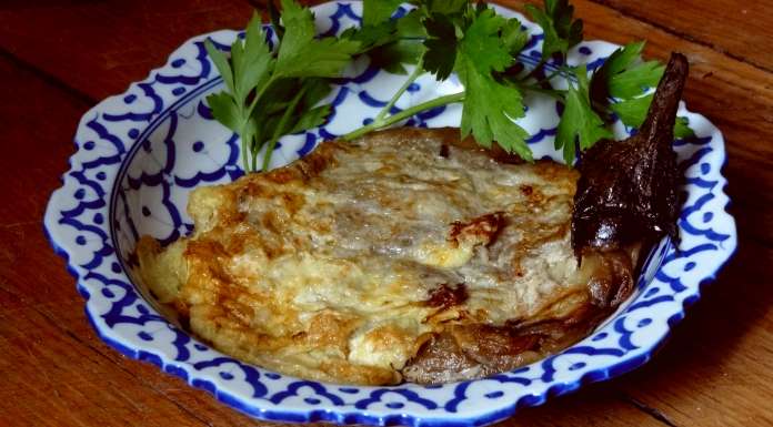 Omelette à l'aubergine