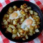 Poêlée de pommes de terre aux oeufs