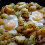 Poêlée de pommes de terre aux oeufs 7