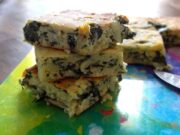 Carrés de cake salé aux blettes et fromage blanc (Monténégro)