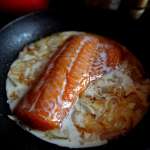Haddock à la crème d&rsquo;oignons et purée à la vanille 5