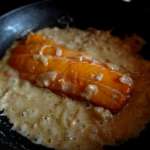 Haddock à la crème d&rsquo;oignons et purée à la vanille 7