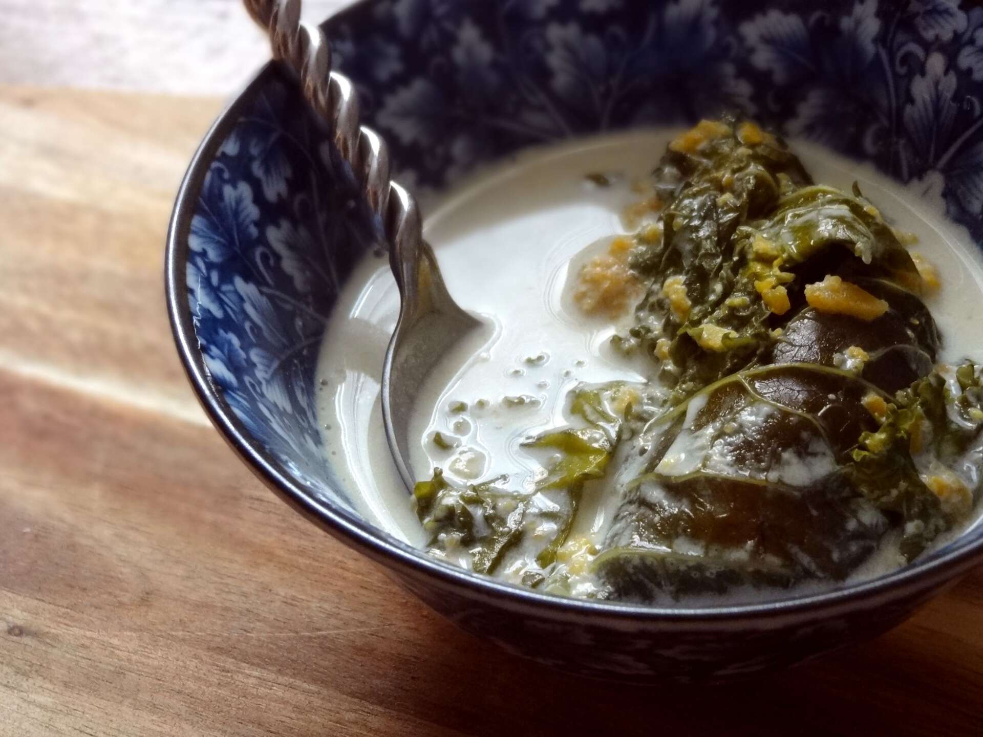recettes vanuataises kale farci à la patate douce et lait de coco