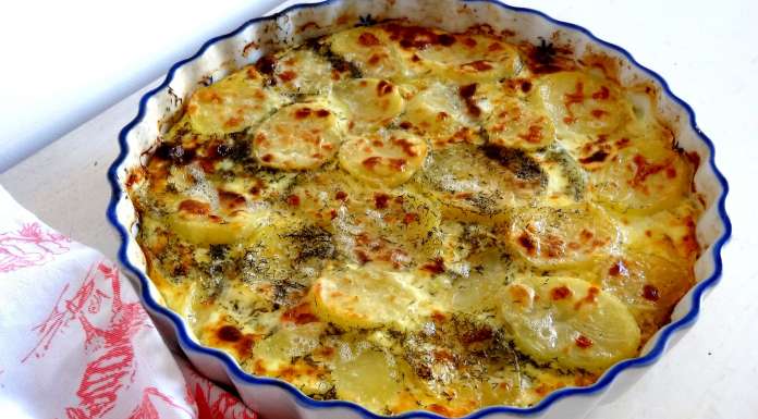 Gratin de pommes de terre au saumon fumé 