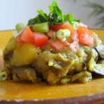 Ragoût de pommes de terre et aubergines