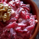 Betterave à la mayonnaise et aux noix