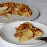 tarte rustique aux poires et noix au caramel