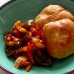 Effeuillée de morue aux poivrons 0