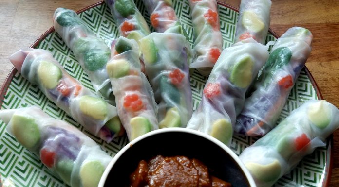 rouleaux de printemps sauce cacahuète