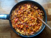 Curry de haricots rouges chou et poivron
