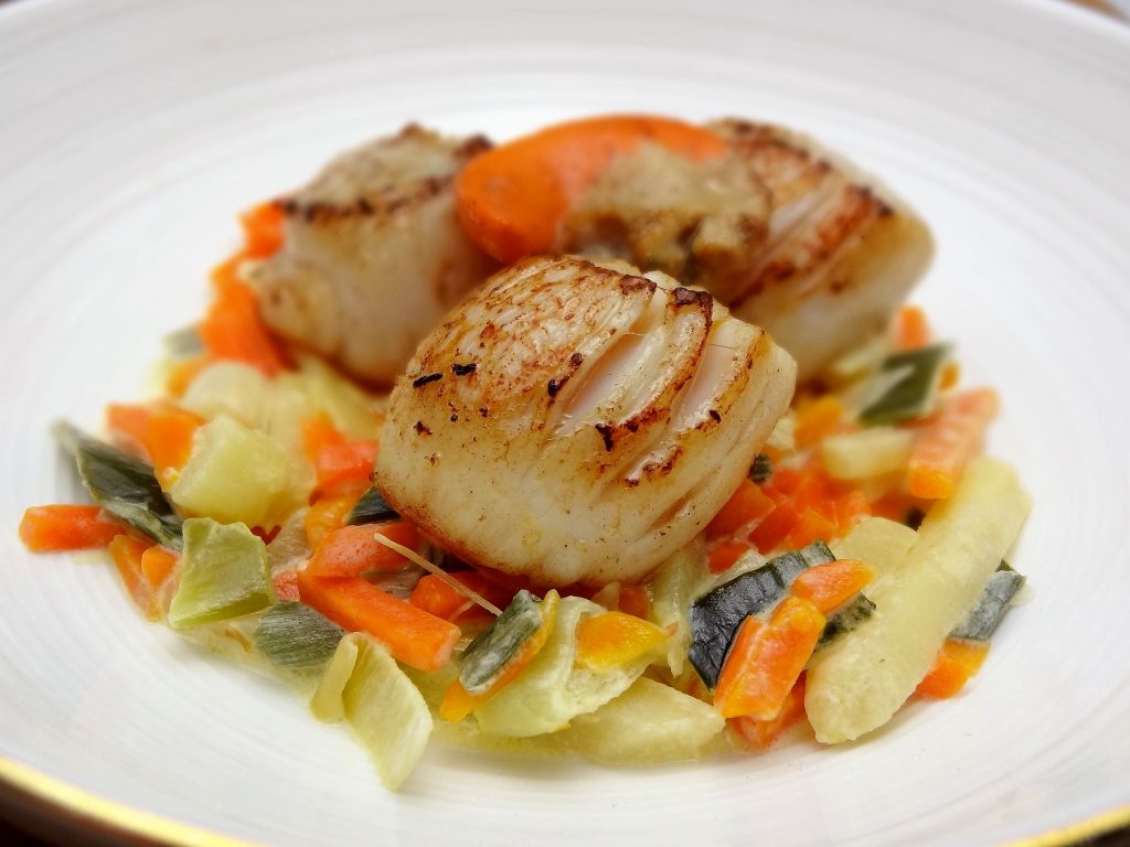 Coquilles SaintJacques mandarine et gingembre La tendresse en cuisine