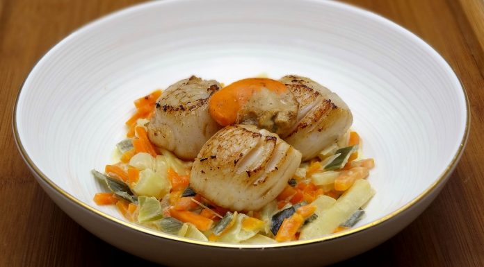 Coquilles Saint-Jacques mandarine et gingembre