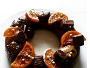 Couronne de Noël aux orange chocolats et épices (végétale)
