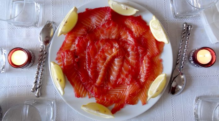 gravlax fumé à la betterave