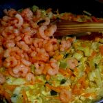 Tagliatelles de crêpes aux crevettes et légumes 13